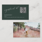 ArtsApp QRコードDIYカラーフォレストグリーンレジストリ エンクロージャーカード (正面/裏面)