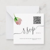 ArtsApp QRコードRSVP水彩埃バラ ノートカード (正面)
