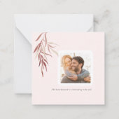 ArtsApp QRコードRSVP水彩埃バラ ノートカード (裏面)