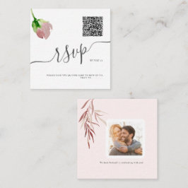 ArtsApp QRコードRSVP水彩埃バラ ノートカード