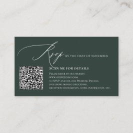 ArtsApp QR RSVP、森エレガント緑書道 エンクロージャーカード