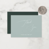 ArtsApp Sage Green Luxe書道ありがとう ノートカード (正面/裏面インサイチュ)