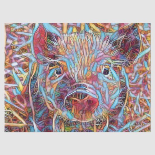 ArtStudio-の動物のファンキーなコブタ 薄葉紙 (正面)
