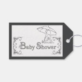 Artsy Baby Shower ギフトタグ (正面(横))