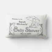 Artsy Baby Shower Mommy-to-be ランバークッション (裏面)