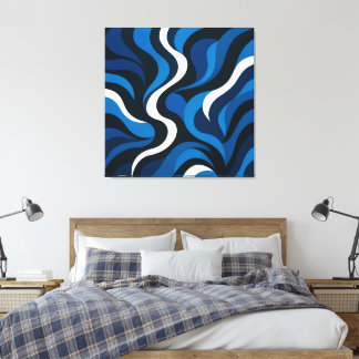 Artsy Blue Wall Decor キャンバスプリント