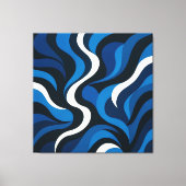 Artsy Blue Wall Decor キャンバスプリント (正面)
