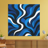 Artsy Blue Wall Decor キャンバスプリント (インサイチュ (リビング))