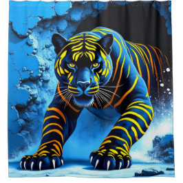 Artsy Cat シャワーカーテン