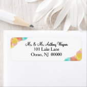 Artsy Gouache Watercolor Wedding  ラベル (インサイチュ)