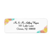 Artsy Gouache Watercolor Wedding  ラベル (正面)