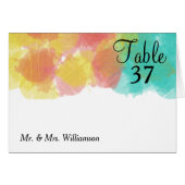 Artsy Gouache Watercolor Wedding Table Number  (正面横)