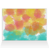 Artsy Gouache Watercolor Wedding Table Number  (内部横(上))