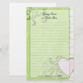 Artsy Heart Stationery 便箋 (正面/裏面)