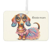 Artsy Pastel Dachshund  カーエアーフレッシュナー (裏面)