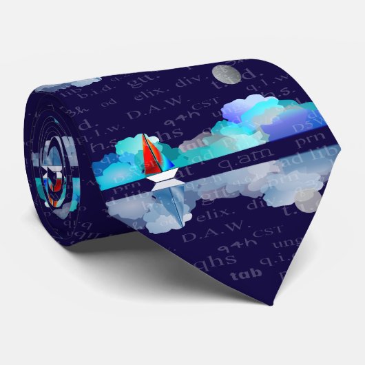 Artsy Pharmacist's Sailboat Tie ネクタイ (ロール)