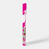 Artsy Pink Owl & Flowers Phone Case iPhoneケース (右側面)