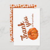 Artsy Pumpkin Thank you notes サンキューカード (正面/裏面)