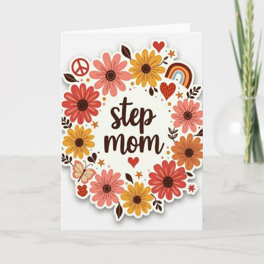 Artsy Step Mom Wreath Card カード (正面)