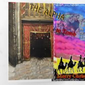 Artsy Trifold Letter Fold Christmas card 三つ折りカード (内部最初)