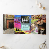 Artsy Trifold Letter Fold Christmas card 三つ折りカード (内部)