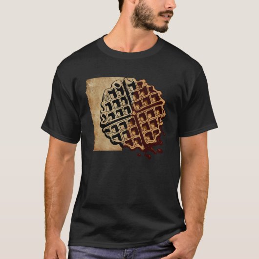 Artsy Waffle Food Hobby Chef Gourmet Tシャツ (正面)