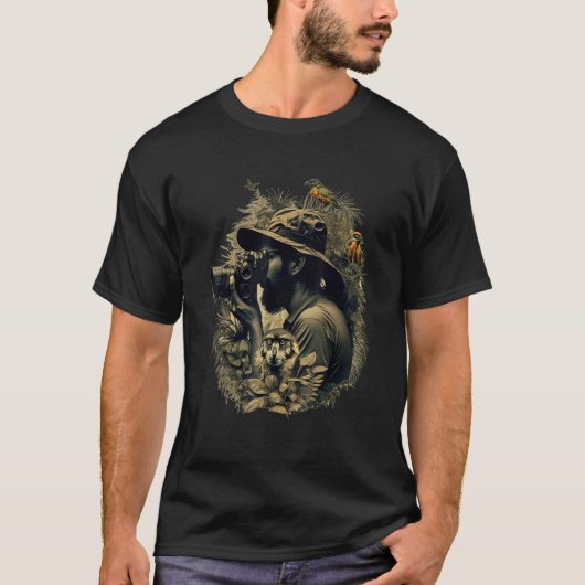 Artsy Wildlife Wildlife Photographer Camera Tシャツ (正面)