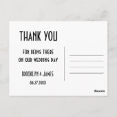 Artv Deco Black 素晴らし Gatsby結婚 Thank You ポストカード (裏面)