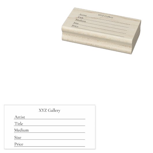 Artwork Display Label Template ラバースタンプ (押印)