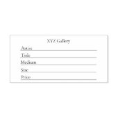 Artwork Display Label Template ラバースタンプ (インプリント)