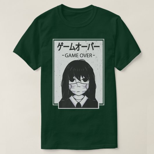 Artwork Game Over Indie Japan Otaku  Tシャツ (デザイン正面)