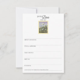 Artwork Information Card 招待状