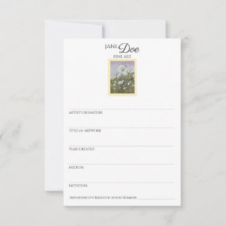 Artwork Information Card 招待状