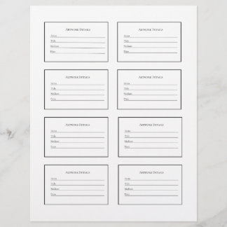 Artwork Labels for Art Shows and Exhibitions レターヘッド