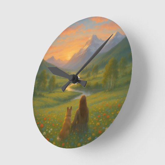 Arty wall clock  ラウンド壁時計 (傾斜)