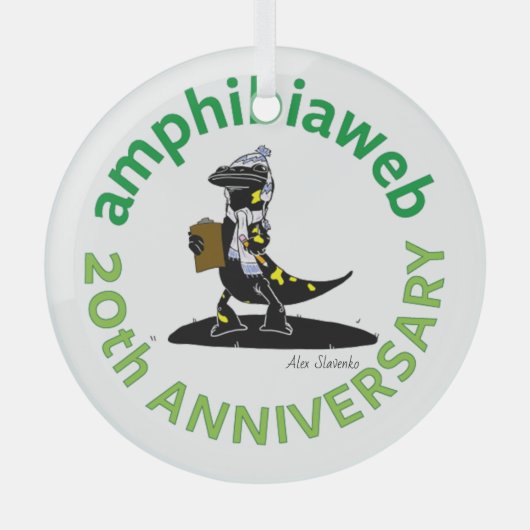 #ArtYourAmphibian2020 - Alex Slavenko ガラスオーナメント (正面)