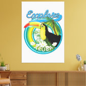 Aruba旅行ロゴを探索する キャンバスプリント (インサイチュ (リビング))