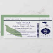 ARUBA日付搭乗券を保存 セーブザデート (正面/裏面)