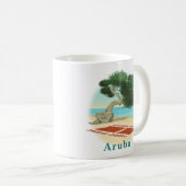 Aruba Beach with Divi Divi Tree コーヒーマグカップ (正面右)