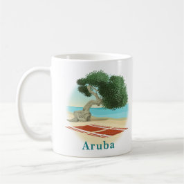 Aruba Beach with Divi Divi Tree コーヒーマグカップ