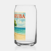 Aruba Divi Tree Eagle Beach watercolor ガラス缶 (右)