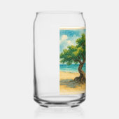 Aruba Divi Tree Eagle Beach watercolor ガラス缶 (左)