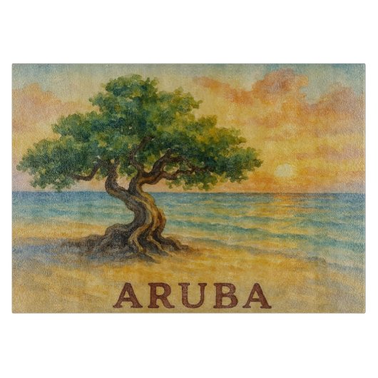 Aruba Eagle Beach Divi Tree Golden Hour カッティングボード (正面)