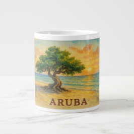 Aruba Eagle Beach Divi Tree Golden Hour ジャンボコーヒーマグカップ