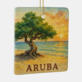 Aruba Eagle Beach Divi Tree Golden Hour セラミックオーナメント (右)