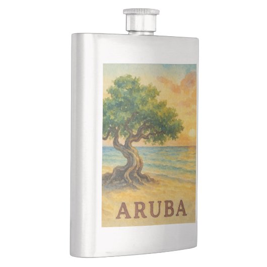 Aruba Eagle Beach Divi Tree Golden Hour フラスク (右)