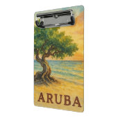 Aruba Eagle Beach Divi Tree Golden Hour ミニクリップボード (アングル2)