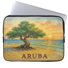 Aruba Eagle Beach Divi Tree Golden Hour ラップトップスリーブ