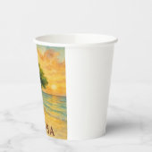 Aruba Eagle Beach Divi Tree Golden Hour 紙コップ (左)