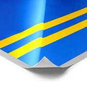 Aruba - Flag Waving - ポスター (角)